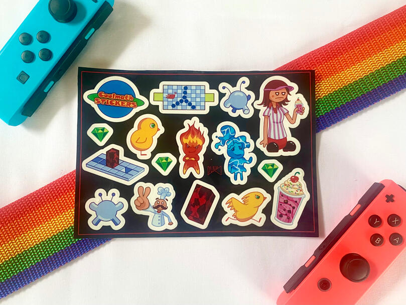 Cool math sticker sheet